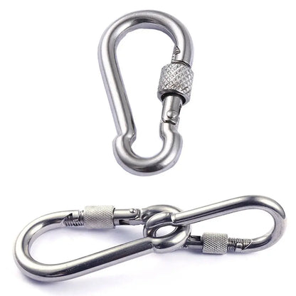 1/2pcs M4~M12 Spring Quick Link Buckle Ring with screw Outdoor Climbing Gear Carabiner Safety Hook Travel Kit Camping Equipment