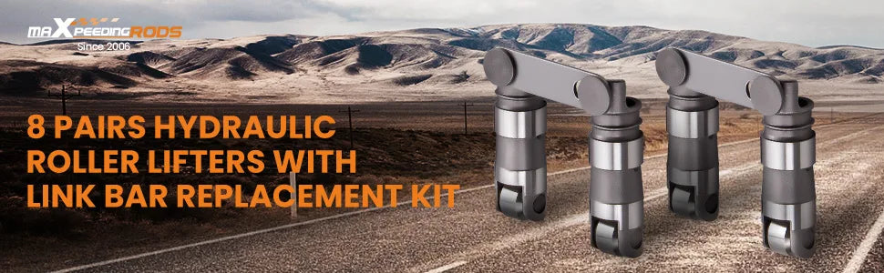 Roller Lifters and Link Bar Small Block for Chevy SBC 265 350 400 V8 Hydraulic