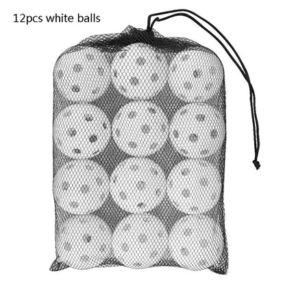 12Pcs Pickleball Balls 26 Holes 72mm Pickleball High Elastic Durable Hollow Balls For Professional Beginner Indoor Training Ball
