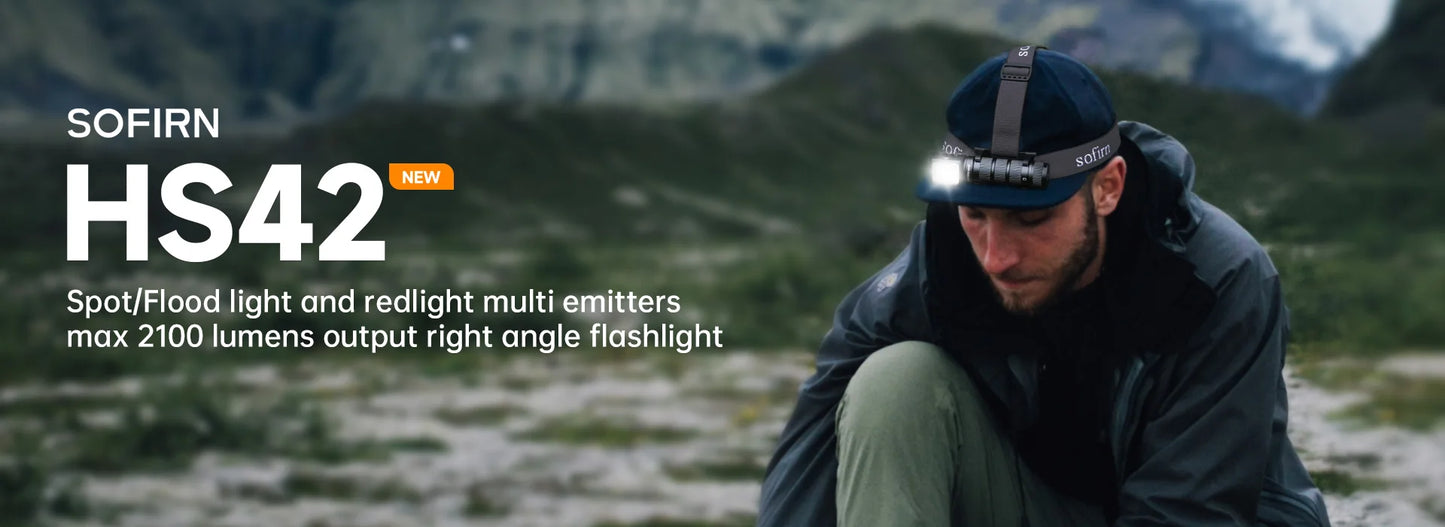 SOFIRN HS42 Headlamp 2100lm 18650 EDC USB C Rechargeable with Power Bank Flashlight SST40 LED Torch with Magnetic for Camping