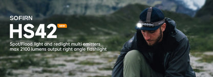 SOFIRN HS42 Headlamp 2100lm 18650 EDC USB C Rechargeable with Power Bank Flashlight SST40 LED Torch with Magnetic for Camping