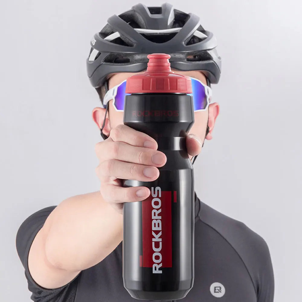 ROCKBROS Bicycle Water Bottle Plastic Outdoor Running Sports Squeeze Mug Cycling Kettle Bike Cup with Bottle Bracket