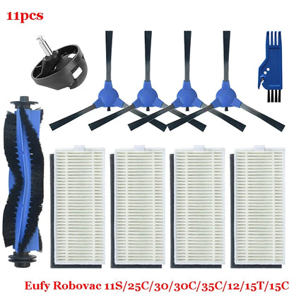 For Eufy Robovac 11S / 25C / 30 / 30C / 35C / 12 / 15T / 15C Slim Robot Vacuum Cleaner Parts Main Side Brush Cover Hepa Filter