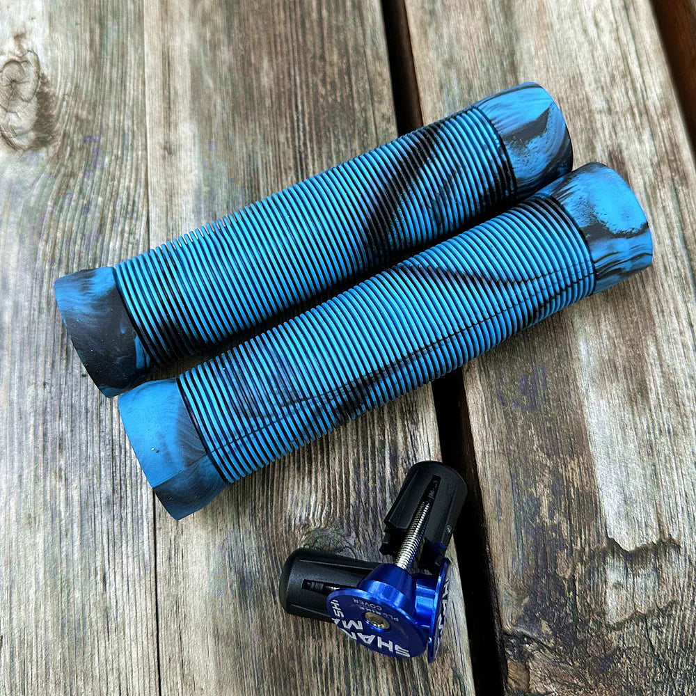 Ultralight Stripe Non-slip Mountain Bike Grips Handle Set Soft Shock-absorbing Mixed Color Mtb Bicycle Grips Cycling Parts