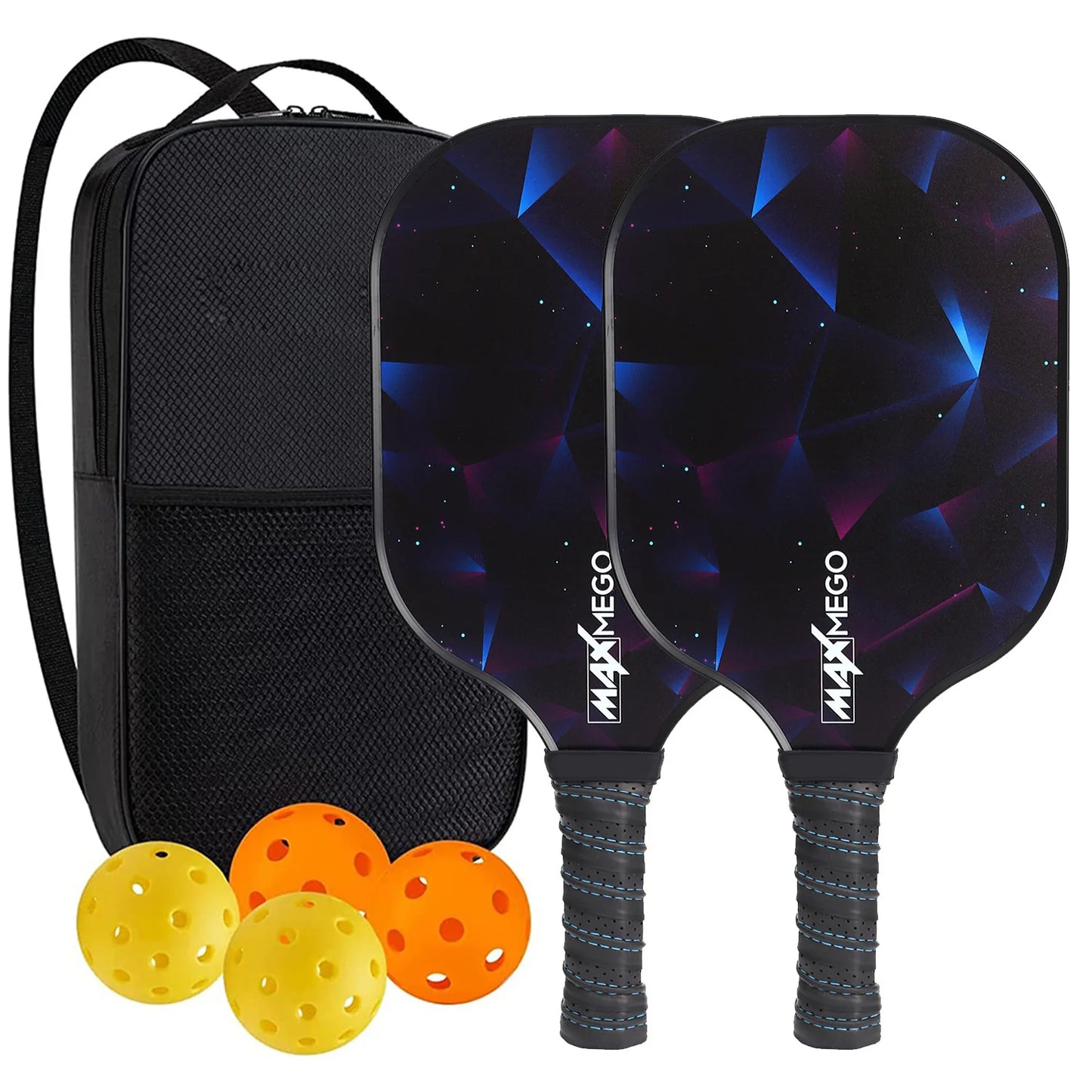 Pickleball Paddles USAPA Approved Set Rackets Honeycomb Core 4 Balls Portable Racquet Cover Carrying Bag Gift Kit Indoor Outdoor