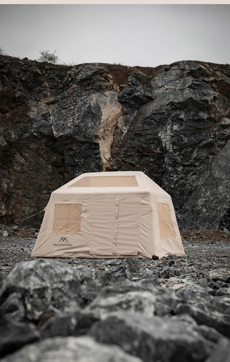 Outdoor Camping 3-4 Person Portable Waterproof Family Awning Beach Tent Quick Opening Fishing Tent Picnic Park Anti-UV Shade