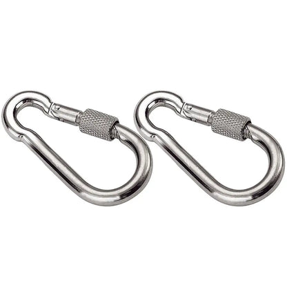 1/2pcs M4~M12 Spring Quick Link Buckle Ring with screw Outdoor Climbing Gear Carabiner Safety Hook Travel Kit Camping Equipment