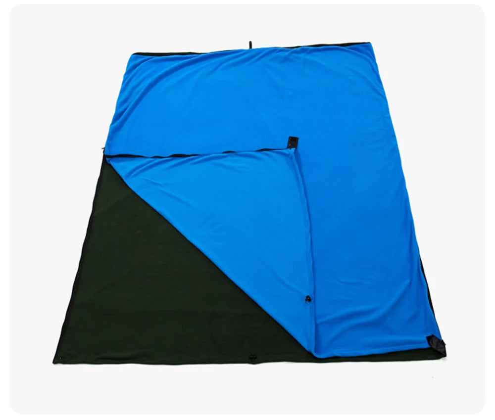 Outdoor fleece sleeping bag 180x80cm single down sleeping bag inner lining warm sleeping bag outdoor camping and travel supplies