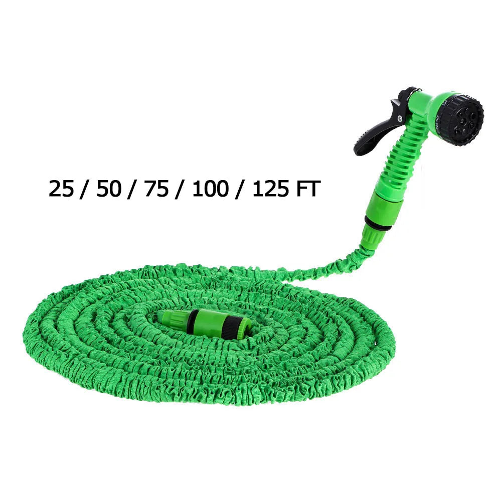 50FT-100FT Garden Hose Expandable Flexible Water Hose Plastic Hoses Car Wash Water Gun Garden Sprayer Watering Irrigation Tools
