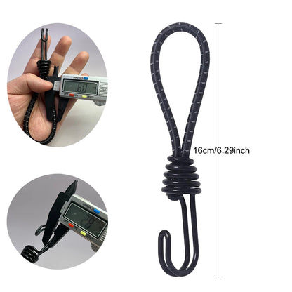 10pcs Tent Elastic Rope Cord Hook Versatile Outdoor Camping Canopy Tarp Tent Fixing Cord String Carabiner Hooks Accessories