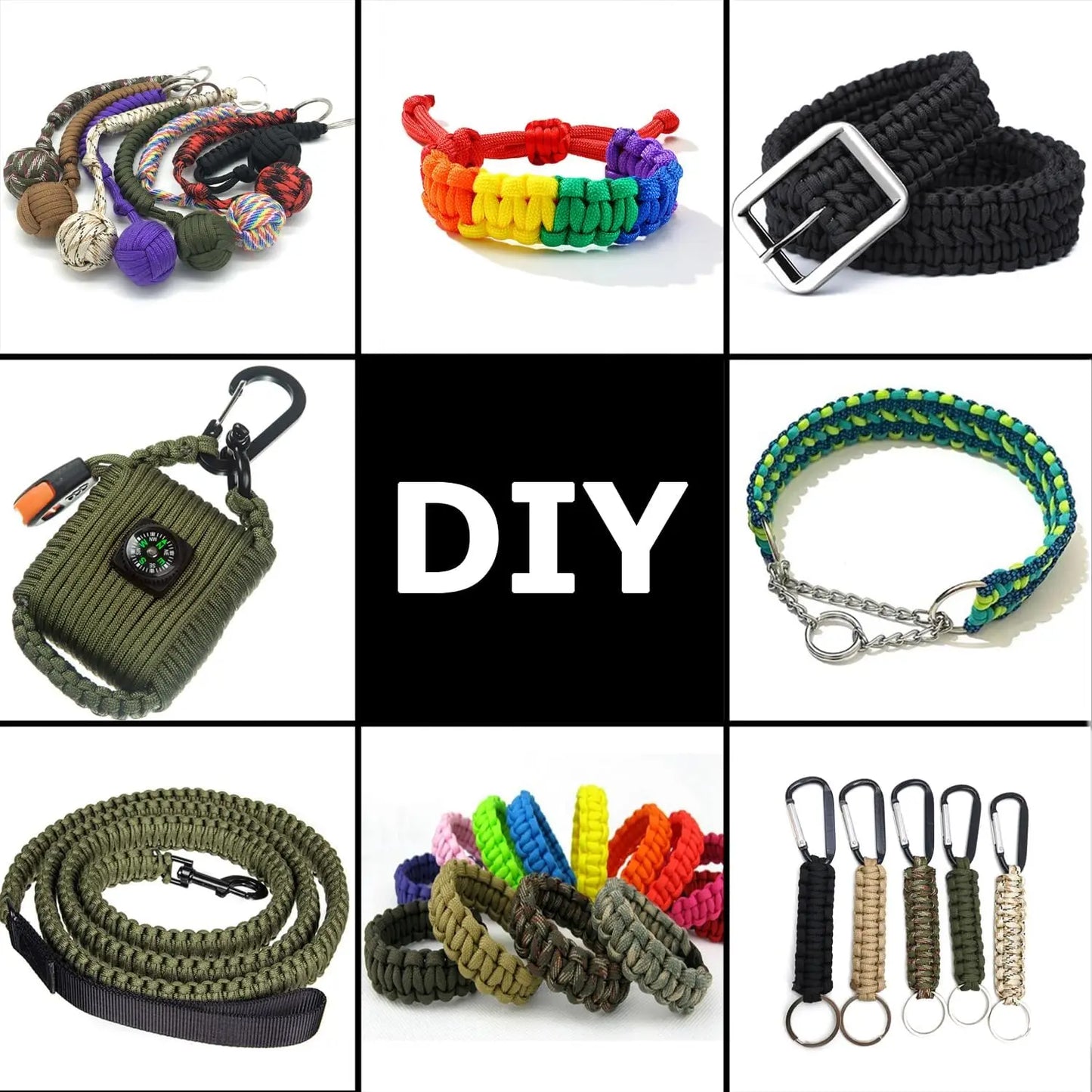 9 Core 650lb Paracord 100m Dia.4mm Military Standard Parachute Rope Tent Lanyard Accessories For Survival Bracelet DIY Making