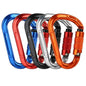 Rock Climbing Carabiner Pear-Shape Buckle 25kN Safety Auto Lock Spring-Loaded Gate Aluminum H-Carabiner Outdoor Kits