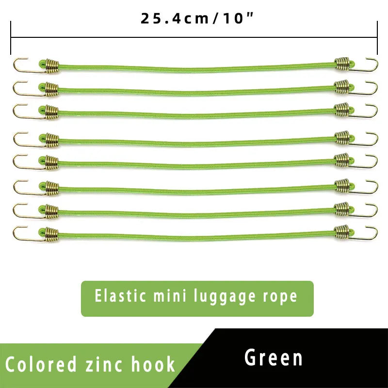 Elastic Bungee Cord Heavy Duty Luggage Straps Rope Hooks 25-30cm Stretch Tie Tent Outdoor Accessories