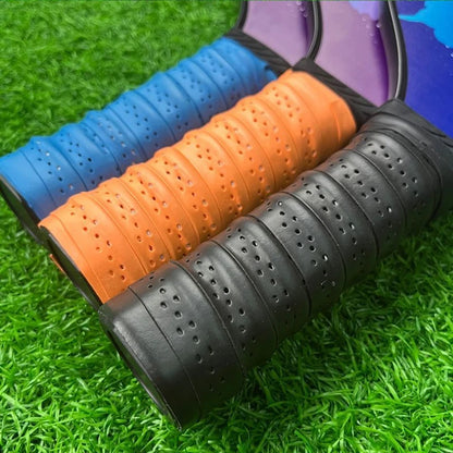 Pickleball Paddle Grip Rubber Wrapped with Binding Tape Keel Rubber Sweatband Covered with Film Anti Slip Breathable Hand Glue