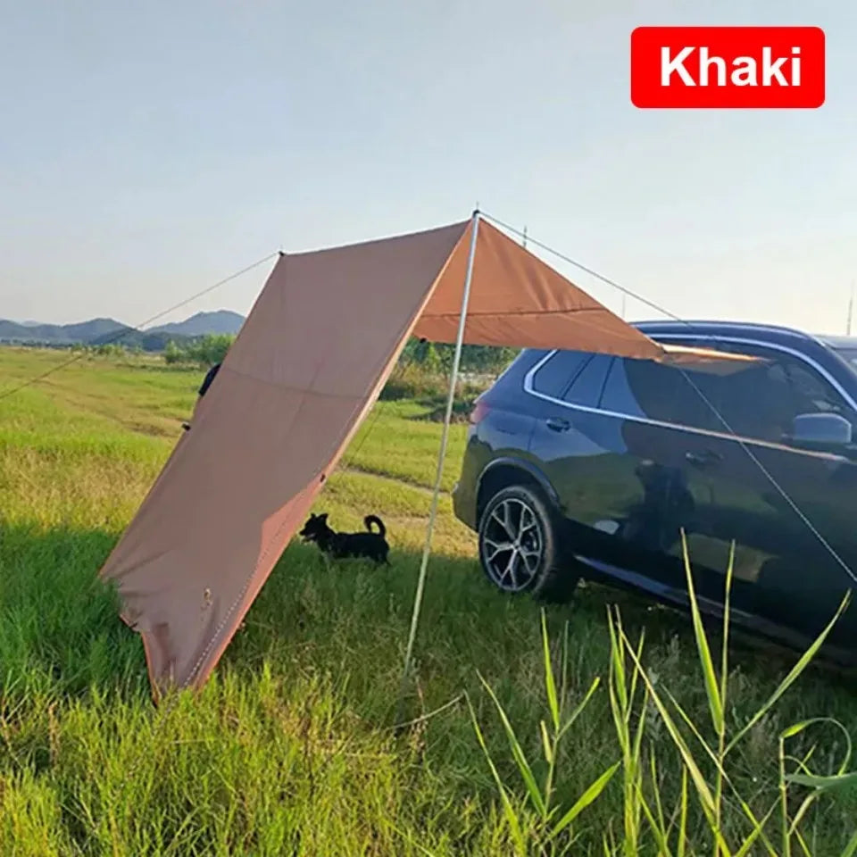 Camping Car Moto Tail Tent Outdoor Silver Coated Car Side Tent Canopy Awning Shade Auto Shelter Suv Side Awning Pergola Sunshade