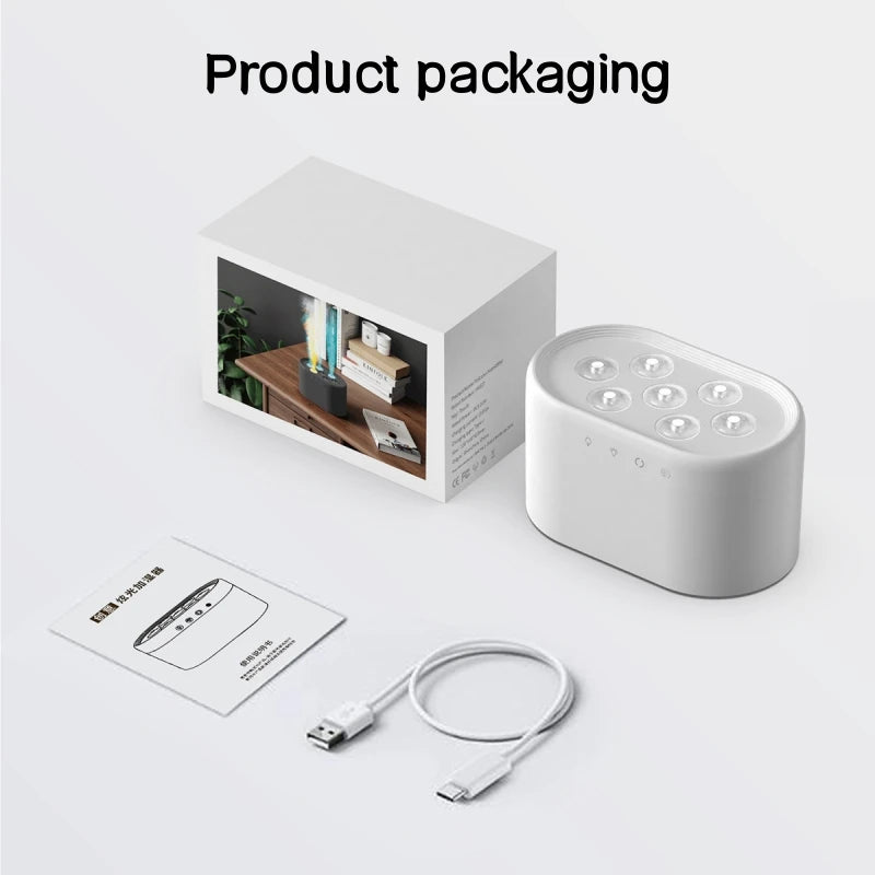 Heavy Fog 7 Spray Nozzles Aroma Humidifier USB Electric Aroma Air Purifier with Pickup Light Sound Control Mist Air Humidifier