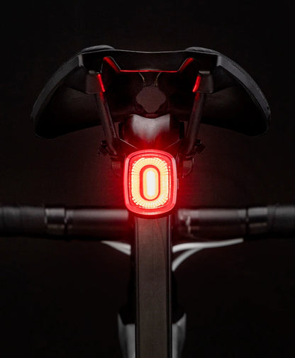 ROCKBROS Smart Bicycle Tail Rear Light Auto Stop Brake IPX6 Waterproof Type-C Charge Cycling Tail Taillight Bike LED Lights