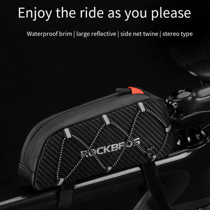 ROCKBROS Bike Bag Waterproof Reflective Front Top Frame Tube Bag Ultralight Bicycle Bag Cycling Bag Touring Riding Gear