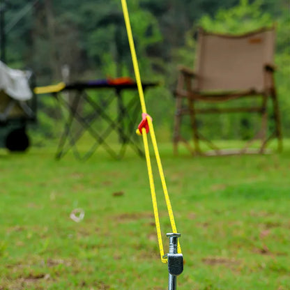 4mm Bold Sturdy Tent Rope High Reflective Luminous Windproof Tent Rope with Double Eye Buckle for Outdoor Camping,Dry,Bundle,Fix