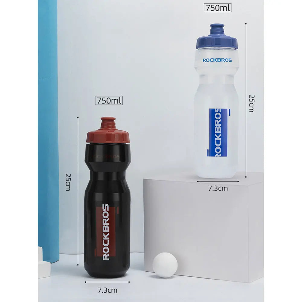 ROCKBROS Bicycle Water Bottle Plastic Outdoor Running Sports Squeeze Mug Cycling Kettle Bike Cup with Bottle Bracket