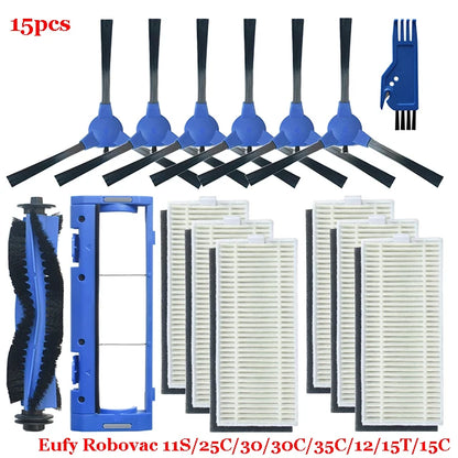 For Eufy Robovac 11S / 25C / 30 / 30C / 35C / 12 / 15T / 15C Slim Robot Vacuum Cleaner Parts Main Side Brush Cover Hepa Filter