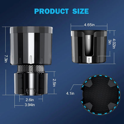 Car Cup Holder Expander,with Adjustable Base,Adjustable Cup Holder Expander for Car.Compatible with Yeti Stroller 14-46 Oz Expan