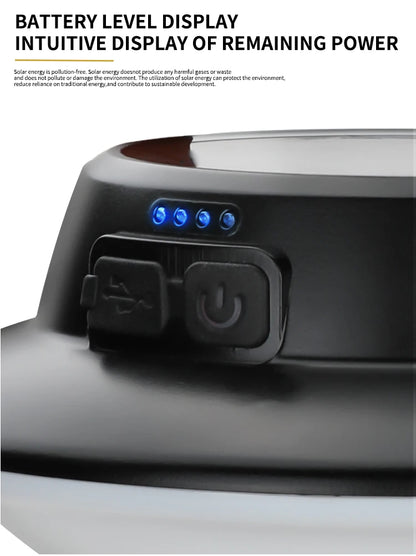 Solar High Power LED Camping Light 3 Modes Rechargeable Portable Lanterns Outdoor Emergency BBQ Waterproof Tent Lighting Lamp