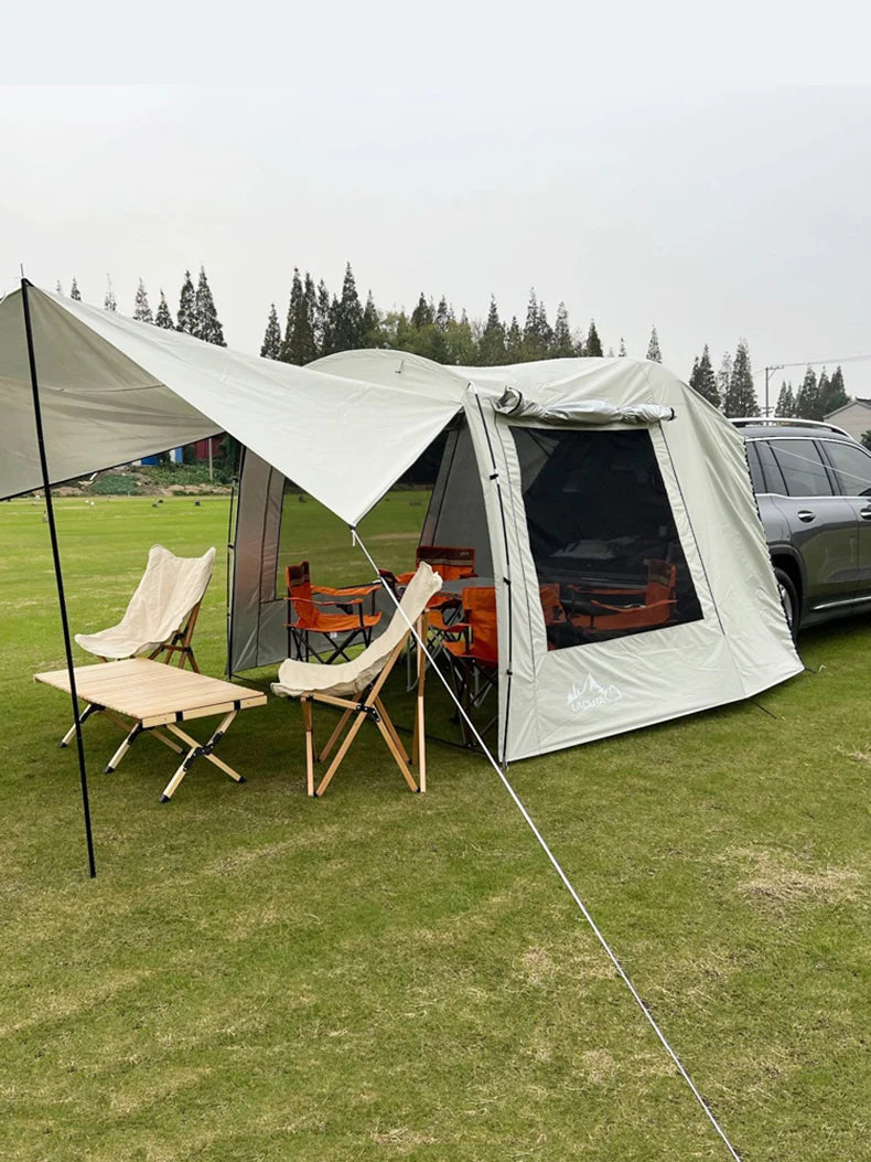 Lohascamping Car box docking tent  Portable Waterproof SUV Tail Tent 3-4 people Dome tent Sunshade Tunnel style tent,Large tent,