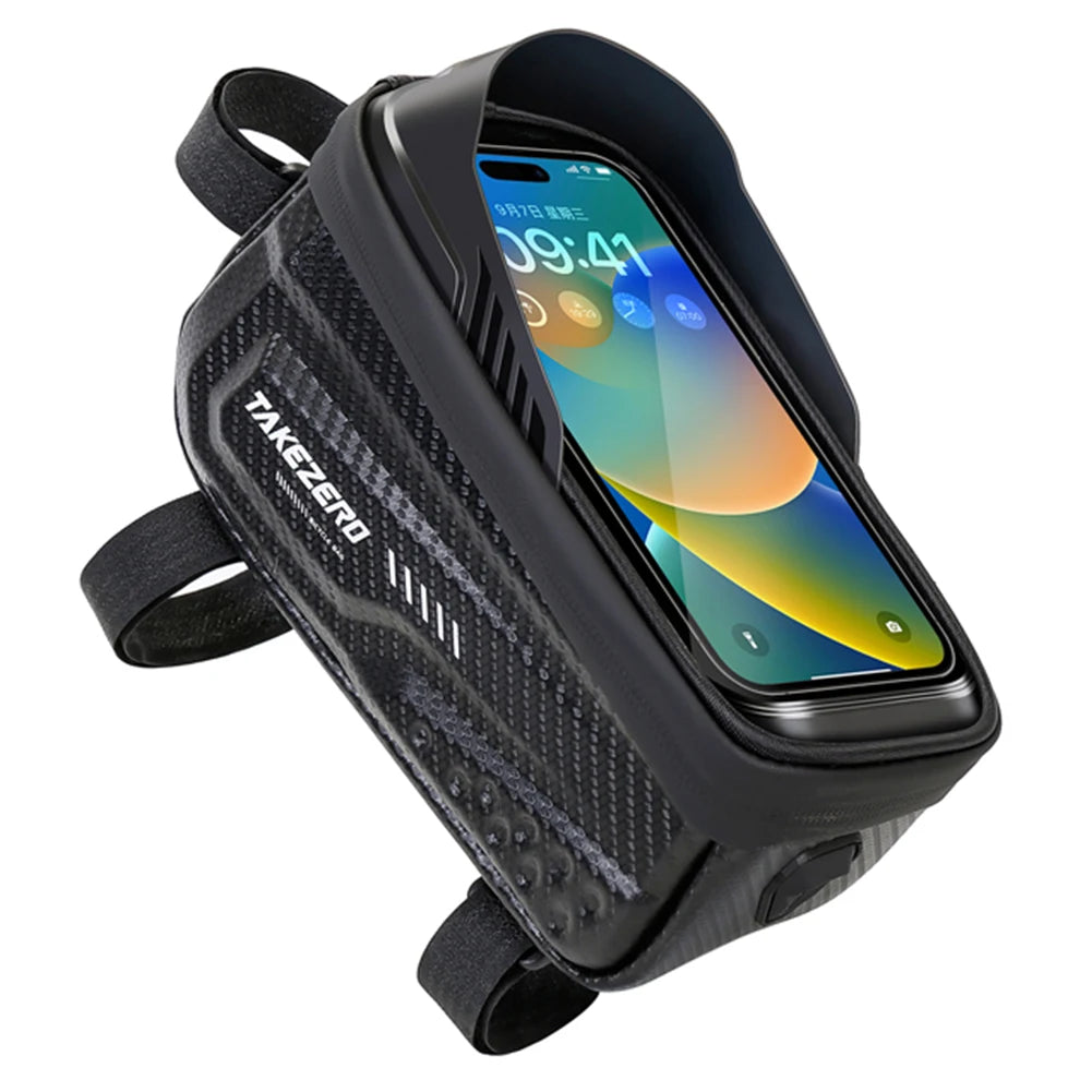 1L Bike Bag Bicycle Front Cell Mobile Phone Case Holder with Touchscreen Top Tube Cycling Bag Reflective MTB Bike Accessories