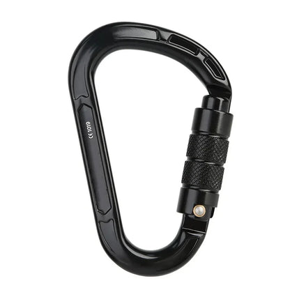 Rock Climbing Carabiner Pear-Shape Buckle 25kN Safety Auto Lock Spring-Loaded Gate Aluminum H-Carabiner Outdoor Kits