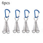 4pcs  outdoor camping octopus wind rope fixing buckle wooden deck gap fixing nail with spring tent wind rope hook