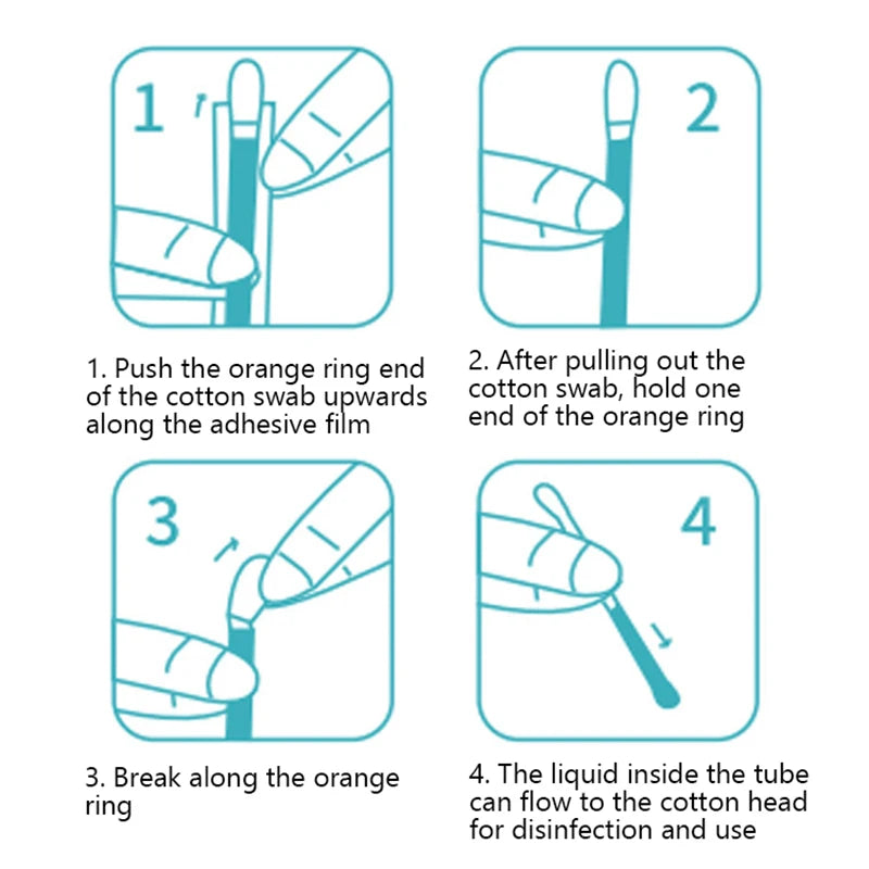 Disposable Iodine Cotton Swab Independent Pack Iodophor Swab Sticks Adult Children Baby Outdoor Family Daily Safety Survival