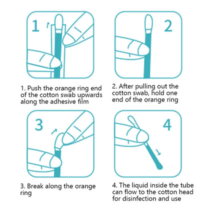 Disposable Iodine Cotton Swab Independent Pack Iodophor Swab Sticks Adult Children Baby Outdoor Family Daily Safety Survival