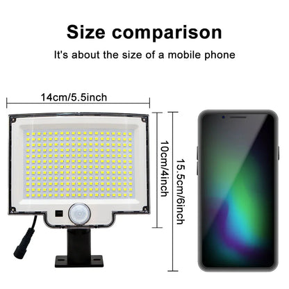 Solar Flood Lights Outdoor 106/318 LED Solar Motion Lights Remote Solar Security Lights Wall Lights Waterproof 3 Modes Garden