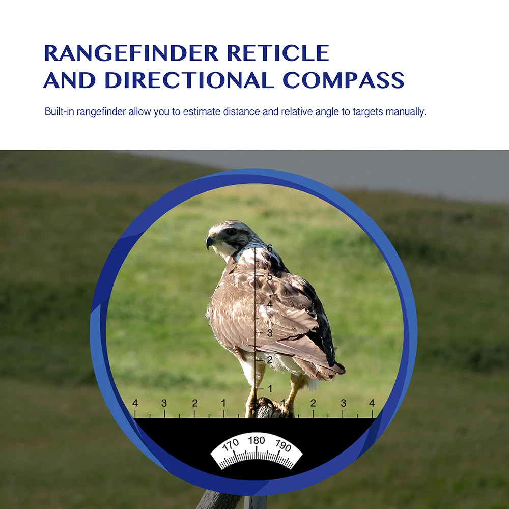 10x50 Binoculars for Adults Marine Military Binoculars Waterproof W/ Rangefinder Compass BAK4 Prism FMC Lens for Hunting Boating