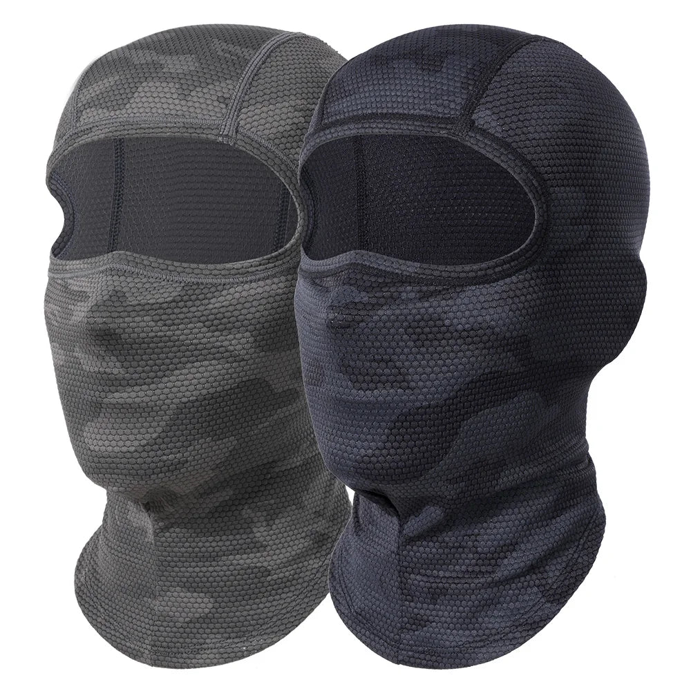 Cycling Full Face Balaclava Cooling Face Mask Breathable Ice Silk Wicking Absorbent Headgear for Bicycle Helmet Riding Gear Men