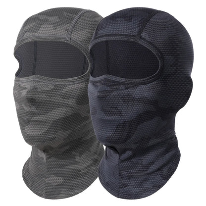 Cycling Full Face Balaclava Cooling Face Mask Breathable Ice Silk Wicking Absorbent Headgear for Bicycle Helmet Riding Gear Men