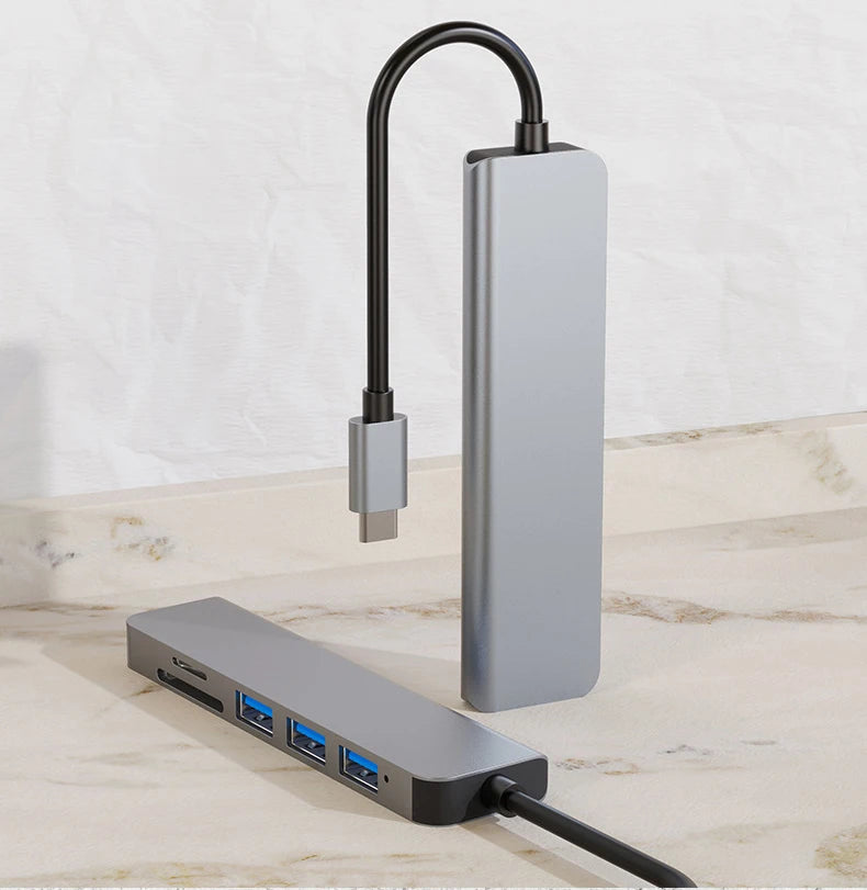 Type C+ USB HUB USB3.0 Dongle USB2.0 Disk Extend Adapter Cable Splitter Phone Charger Dock Micro SD TF Memory Card Reader Writer