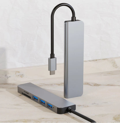 Type C+ USB HUB USB3.0 Dongle USB2.0 Disk Extend Adapter Cable Splitter Phone Charger Dock Micro SD TF Memory Card Reader Writer