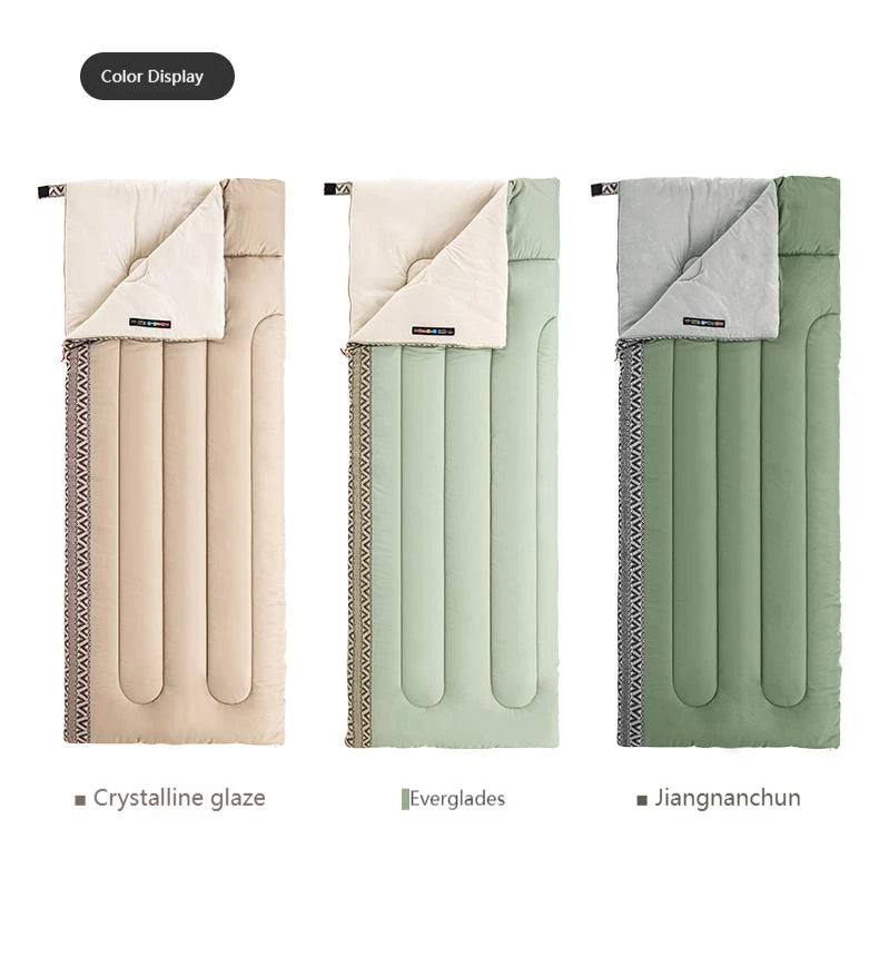 Naturehike Cotton Sleeping Bag Outdoor Camping Single Autumn And Winter Warm And Thick Splicable Breathable Sleeping Bag