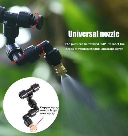 Rainforest Sprayer WiFi Control Automatic Mist Rainforest Timing Spray System Kit Irrigation Timer Reptile Sprayer Humidifier