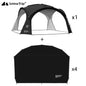 ShineTrip Outdoor Silver Coated Canopy Rainproof And Sunscreen Self-driving PU3000MM Waterproof Camping Sunshade Tent Dome