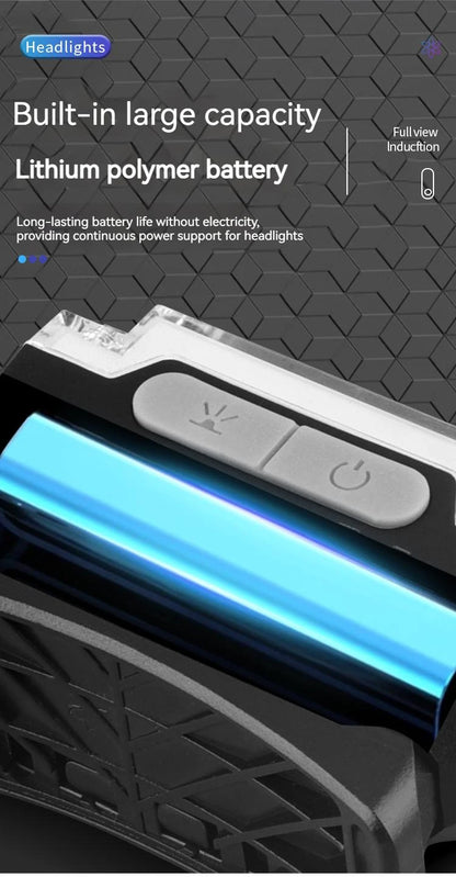 Mini Strong 5LED Headlamp Motion Sensor Headlight Outdoor Camping Fishing USB Rechargerable Portable Flashlight Head Lamp