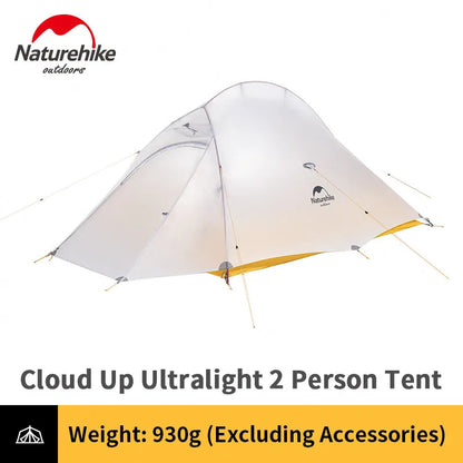 Naturehike Upgrade 10D Cloud Up Camping Tent 980g Ultralight 2 Persons Outdoors Camping 10D Silicone Hiking Tent With free Mat