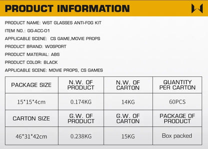 Tactical Goggles Defogging Fan Outdoor Hunting Shooting Airsoft Goggle Anti-fog Kit Hiking Ski Motorcycle Safety Protection Gear