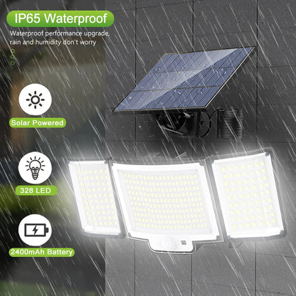 Solar Flood Lights Outdoor 106/318 LED Solar Motion Lights Remote Solar Security Lights Wall Lights Waterproof 3 Modes Garden