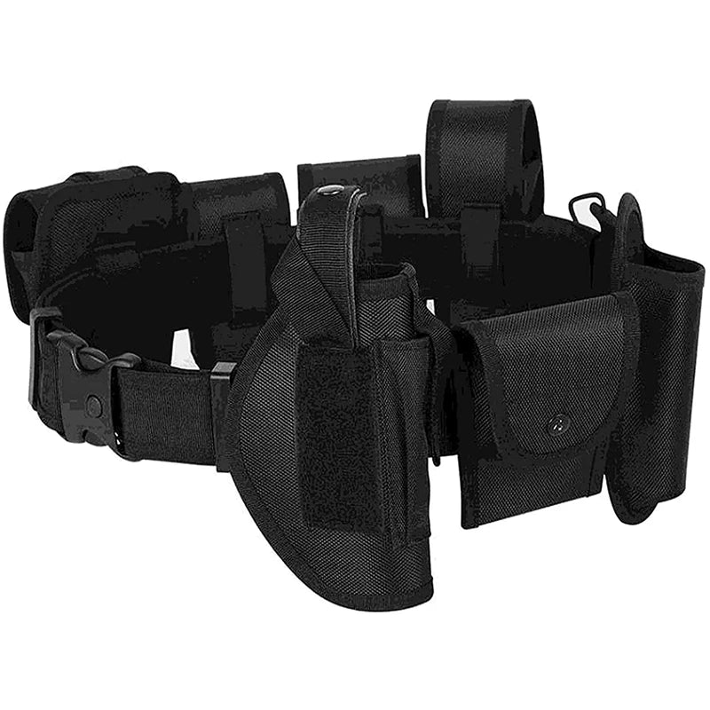 Outdoor tactical gun holster flashlight bag 10 in 1 multifunctional tool kit waist belt nylon Oxford cloth practical safety belt