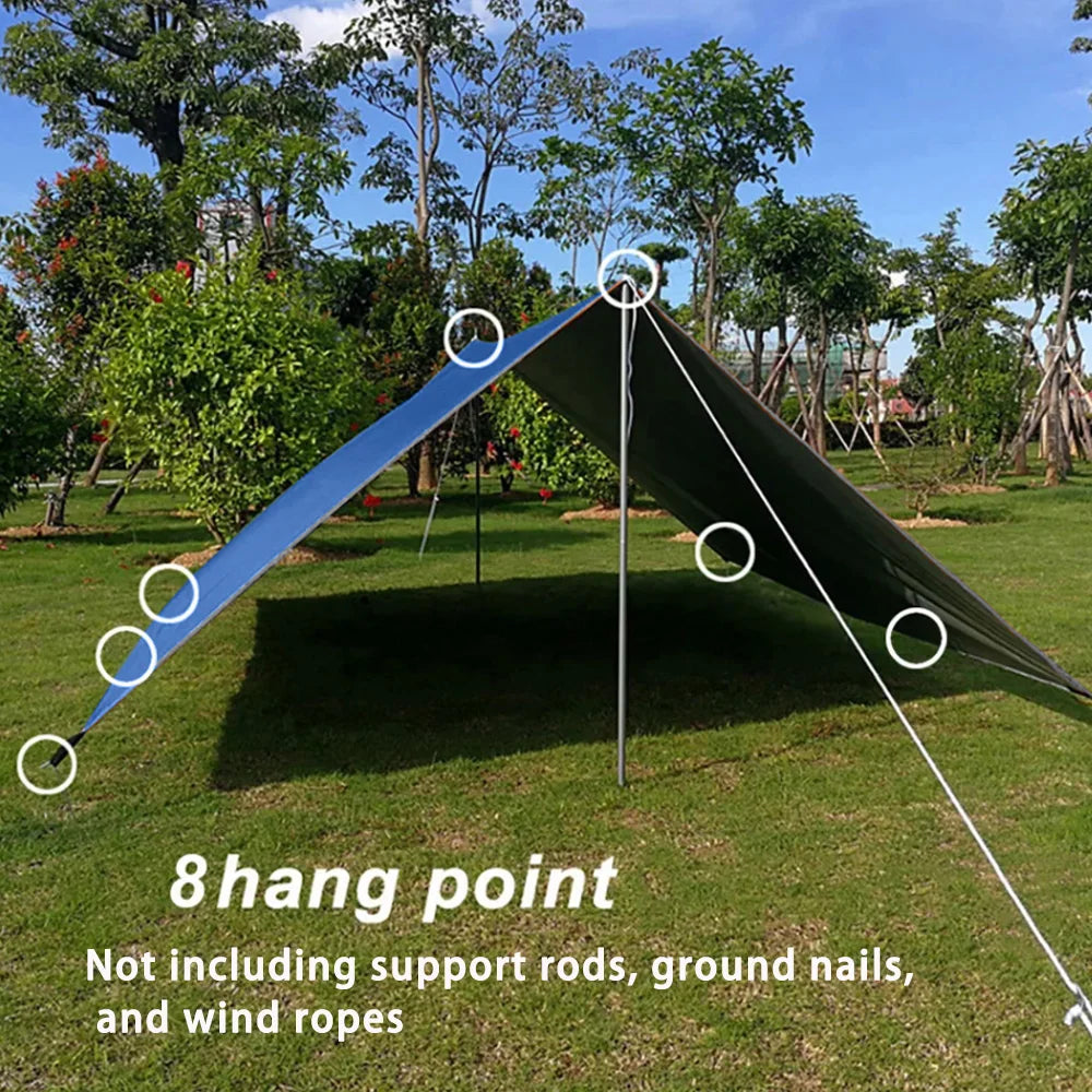 Waterproof Oilcloth Tent Sunshade Super Light Garden Canopy Sunshade Outdoor Camping Sunshade Tarpaulin Tourist Beach Sunshade