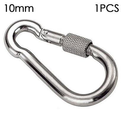 1/2pcs M4~M12 Spring Quick Link Buckle Ring with screw Outdoor Climbing Gear Carabiner Safety Hook Travel Kit Camping Equipment