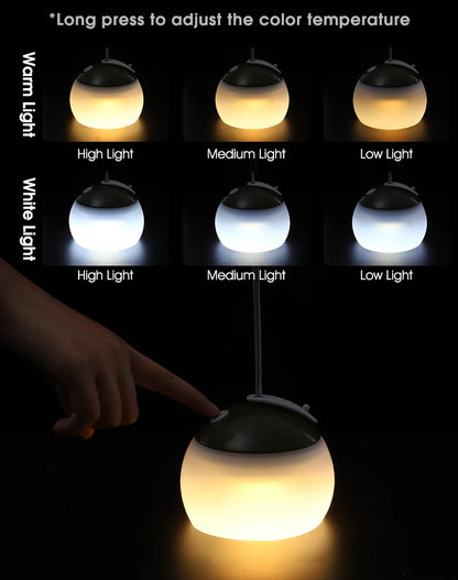 WEST BIKING Camping Tent Hanging Light Portable Camping Lanterns USB Rechargeable Led Light Camp Lamp for Outdoor Emergency